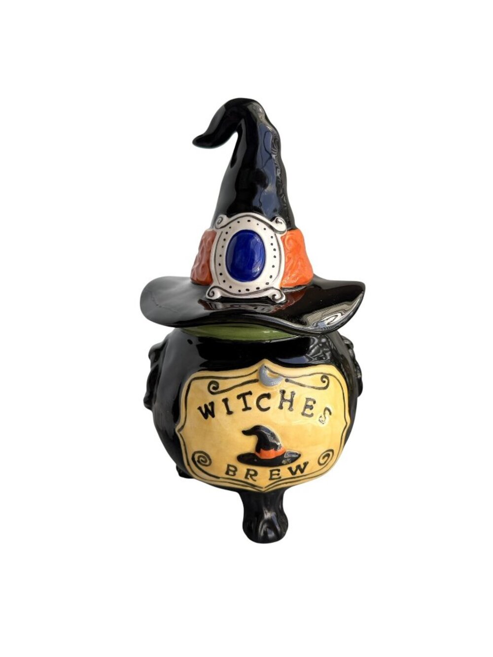Blue Sky 2021 Halloween Witches Brew Cauldron Candy Bowl 21448 Witch Hat NEW